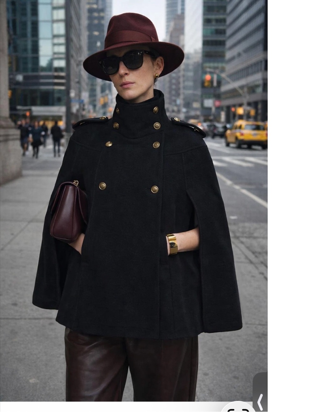 ZARA MANTECO WOOL CAPE COAT